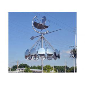 Wind Kinetic Modern Stainless Steel Sculpture , Outdoor Steel Garden Sculpture