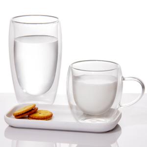 Espresso Latte Milk Glass Tea Coffee Mugs Cups Transparent Drinkware 600ml 650ml