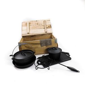 OEM Pre Seasoned Cast Iron Cookware Set  For Camping