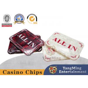 Brand New Acrylic Square ALL IN Positioning Card Texas Hold'Em Game Table Full Bet Design