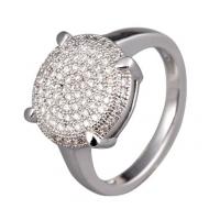 Cute spirituality 925 silver Rhodium plated micro pave setting western jewelry rings