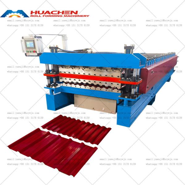 Efficient Double Layer Roll Forming Machine Trapezoidal Roofing Metal Tile Making