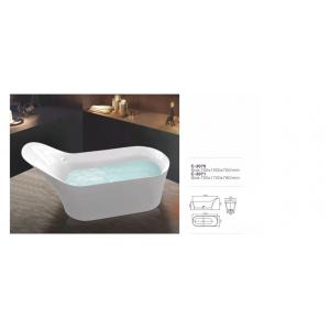 China White Acrylic Sanitary Bathtub Adult 60 Inch Freestanding Tub supplier