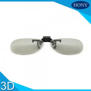 China Clip On  Plastic Circular Polarized 3D Glasses Scratch Proof  For Movies supplier