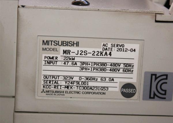 Mitsubishi Robotics Motor Driver MR-J2S-22KA4 22kW 63A AC SERVO AMPLIFIER MR-J2S-22KA
