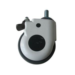 China Medical Bed Hospital Castors Mute Plastic Wheel With Brake ABS Outer Cover supplier