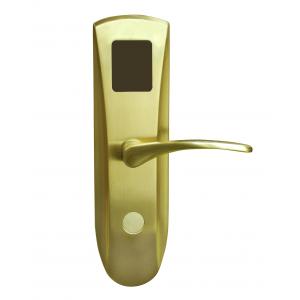 Brushed Nickel Digital Electronic Card Lock / Electronics Door Lock For Hotel Room