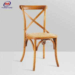 China SGS Wedding Outdoor Event X Cross Back Wooden Chair With Cushion supplier