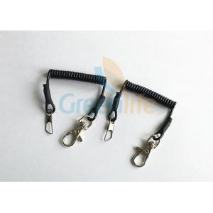China Smart Short 5CM Coil Tool Lanyard Personal Fishing Accessory Solid Black Colour supplier