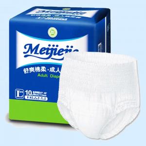 Free Sample High Absorbent Printed Adult Pants Diaper M / L / XL XXL Nappies Diapers