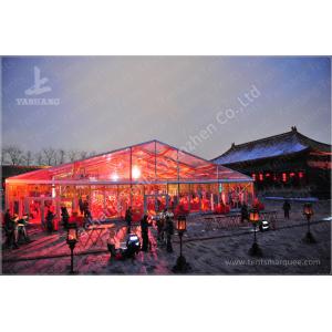 China 800 Seater Fabric Gala Dinner Outdoor Party Tents Clear Roof Marquee 25X50 M supplier