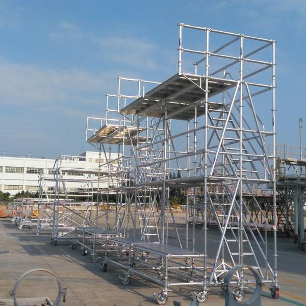 Lightweight Aluminium Scaffolding Tower 2-50m Height For Aviation Industry Access Platforms
