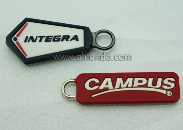 Wholesale Custom Embossed Name Logo Eco Friendly Soft Plastic Rubber PVC Zipper