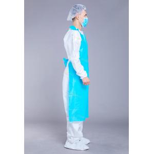 China Protective Waterproof Surgical 25GSM CPE Isolation Gown supplier