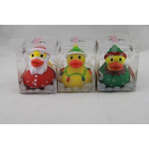 China Merry Christmas Duck With Led Light Inside , Funny Plastic Ducks Flashing Color Changing supplier