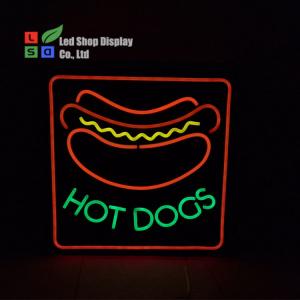 Hot Dog Customize LED Neon sign with 12 Colors To Choose In Indoor DC 12V