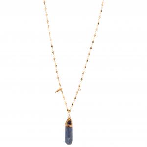 Gold-Plated Gemstone Pendant Necklace Zircon Women Fashion Chain Necklace Jewelry Supplier