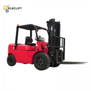 China Pneumatic Solid Compact Four Wheel Forklift Trucks 6-12 Degrees supplier