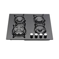 China Tempered Glass Fashion 4 Burner Gas Hob Electronic Ignition on sale