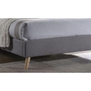 China Custom Linen Fabric Bed With Drawer / Full Size Upholstered Bed wholesale