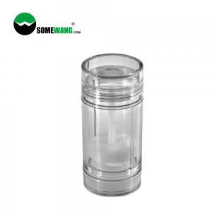 ODM OEM 65ml Deodorant Stick Cylindrical Clear AS Bottle 65g For Body Fragrance