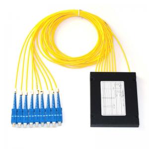 China ABS Box Type Fiber Optic PLC Splitter 1x8 2.0mm Sc/Upc Connector Compact Design supplier