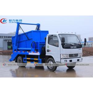 5cbm Dongfeng brand 6 wheels Swing Arm Garbage Truck for sanitation garbage collection truck
