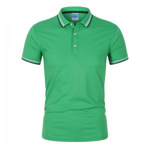 Hot Selling Classic Polo Round Neck T Shirt Plus Size Solid Color Polyester Short Sleeve Custom Logo Green Polo Shirts