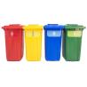 China 180L Outdoor Park Street Large Capacity Plastic Trash Can Oval Waste Bins Rectangular Pedal Bin with Lid wholesale