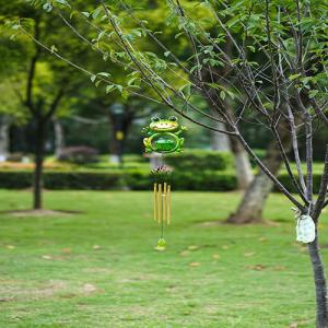 China LED Solar Powered Wind Chime Multicolor Metal Solar Yard Ornaments supplier