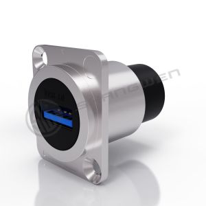 China USB Panel Mount Connector Ip65 Waterproof 9 Pin USB Connector for Format Conversion on sale