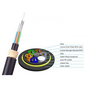 ADSS Double Jacket Optical Fiber Cable 200m Span G652D FOYC / Corning Fiber