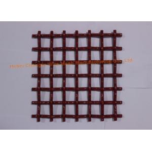 Square Slot V Hook Red Steel Vibrating Screen Mesh