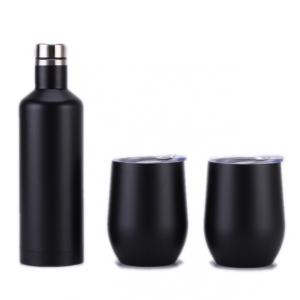 500ml Red wine bottle metal vacuum flask stainless steel insulated funky thermos flasks