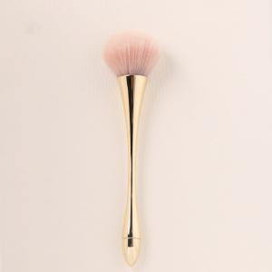 OEM Round Shape Face Foundation Brush , Compact Powder Brush Pure Hair