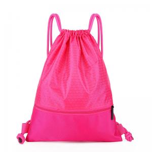China Custom Reusable Tropical Pull String Bag Drawstring Polyester School Bag For Outdoor supplier