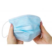 Durable One Time Face Mask Standard Three Ply Agaist Allergens Dust -  Proof