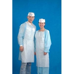 Embossed White Plastic Aprons Medical 0.02MM Thickness For Hospital