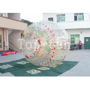 Playing Center Shining Inflatable Zorb Ball , Inflatable Grass Ball With Colorful Spots