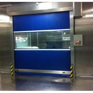 China Industrial Rapid High Speed Door Stainless Frame Pvc Fabic Interior Installed For Warehouse Division wholesale