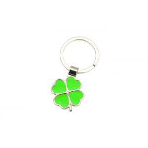 Four Leaf Clover Cute Metal Keychain Custom Color Filling Key Holder