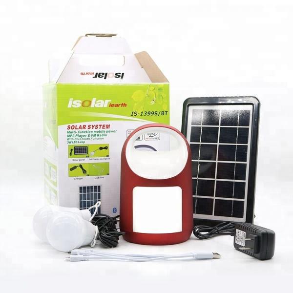 mini solar system commercial solar lighting energy FM radio, MP3 speaker