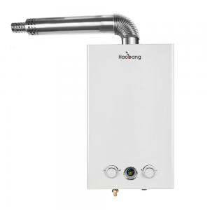 10 Liter 220V Gas Water Heater Forced Exhaust Type White LED 20Kw