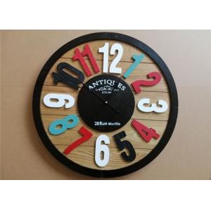 Black Round Edge 3D Oversized Decorative Wooden Clocks