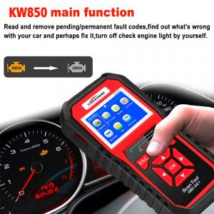 KW850 Automotriz Code Reader , Auto Car Diagnostic Tool OBD2 Scanner 1 Years Warranty