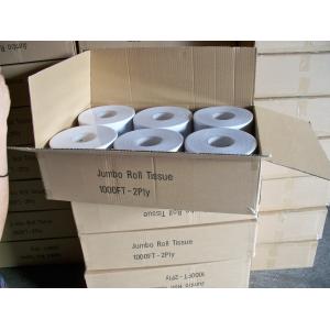 Recycle Jumbo Roll Toilet Tissue Paper Bath Tissue 2 Ply 2000ft/12" 6 Per Case