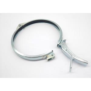 1.0mm Round Duct V Band Clamp 4 Inch Galvanized Steel Lever Lock Ring