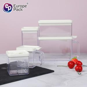 China Transparent spice Jar set plastic seasoning box spice jar with spoon kitchen storage rack spice box supplier