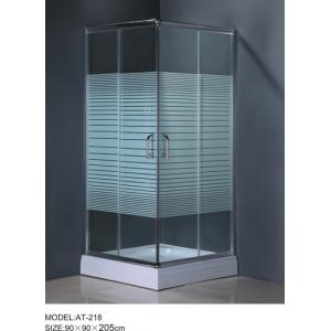 China 6m door thickness Corner Shower Enclosures square shower stall stripe glass supplier