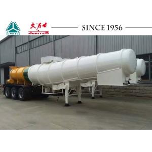 35 Tons Chemical Tank Trailer , Long Distance Acid Tanker Trailer With 3 Axles